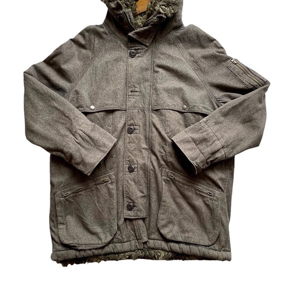 COPY - French Connection UK Men’s Winter Coat Hooded Lined w/ Faux Fur - Size XL - Picture 2 of 6